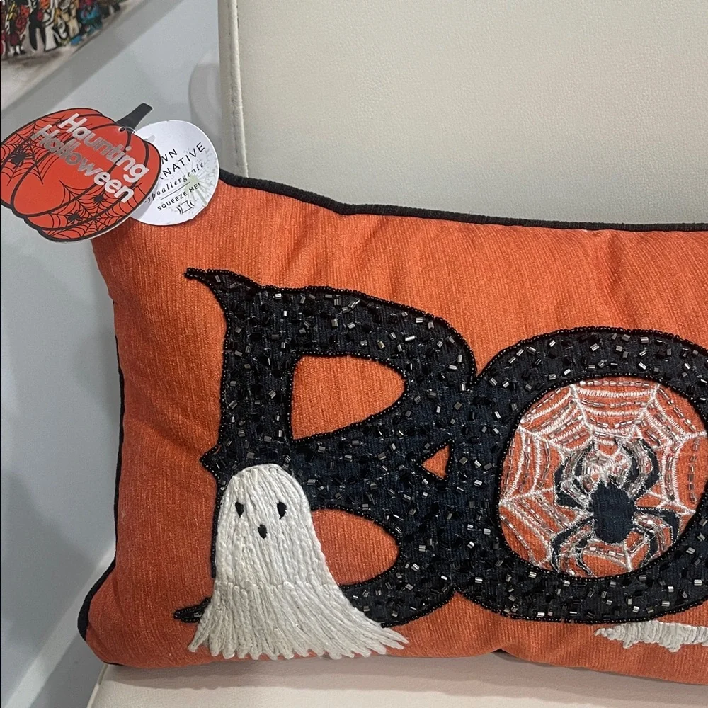 Haunting Halloween Orange/Black/White Beaded 